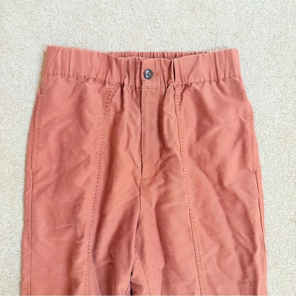 Madewell Tapered Huston Pull-On Crop Pants Burnt Clay Small - Picture 6 of 11